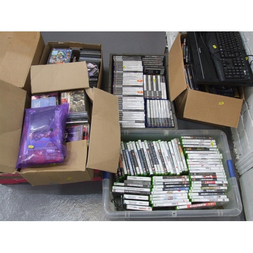 202 - Very Large Quantity of Xbox Games +DVD'S +Monitors& & Keyboard