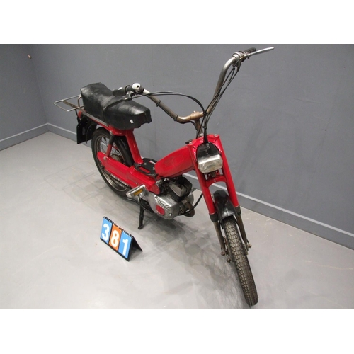 381 - gorley pedal and pop moped working no documents