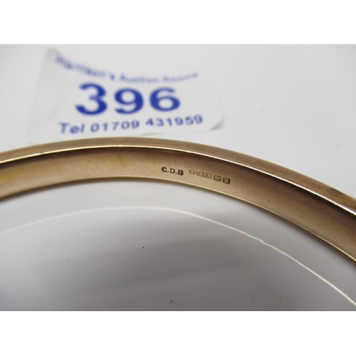 396 - 9ct Rose gold Bangle 11.80g