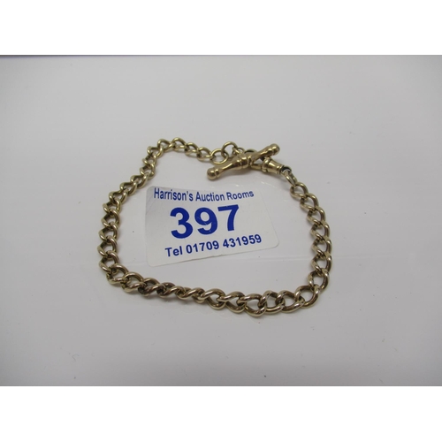 397 - 9 ct Gold Braclet  13.6g