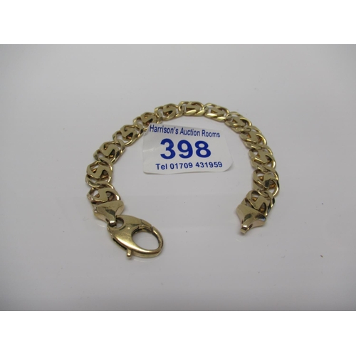 398 - 9ct Gold Braclet 28.6g