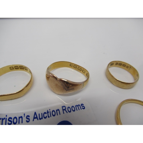 399 - quantity of 22 ct gold ring 27.7g