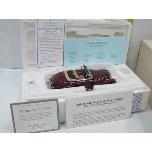54 - 1957 Merc Benz model car with certificate boxed
