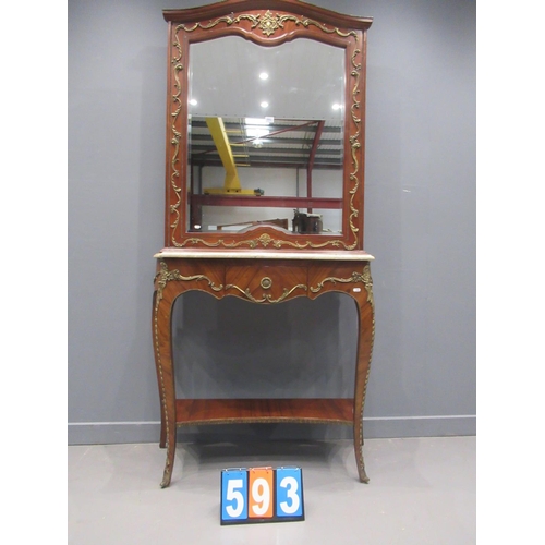 593 - french console table and mirror