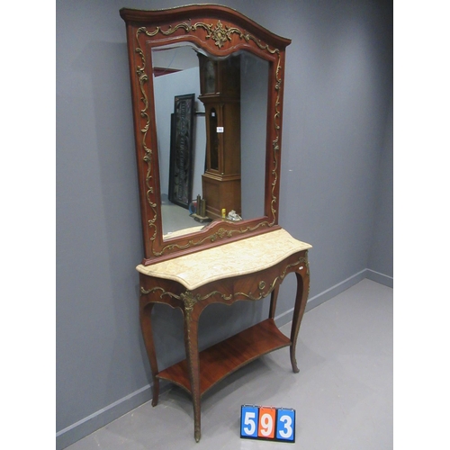 593 - french console table and mirror