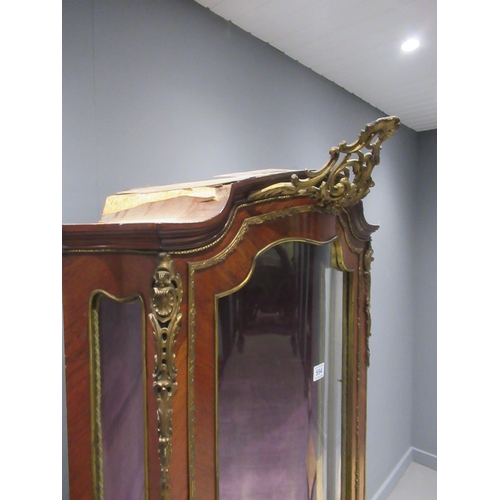 594 - victorian french vitrine gilt ormalu mounting