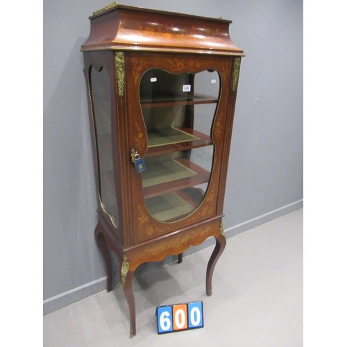 600 - victorian inlaid pier cabinet