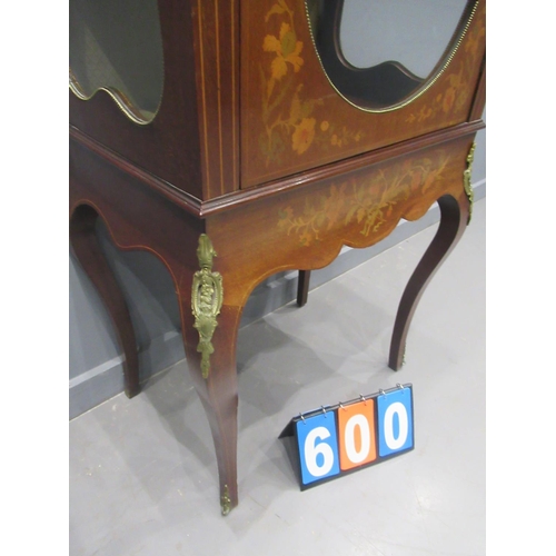 600 - victorian inlaid pier cabinet