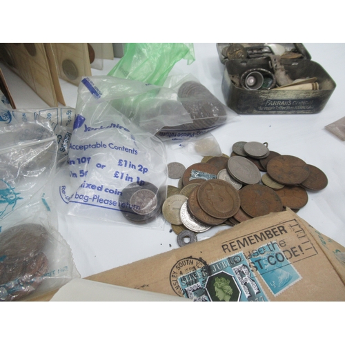 59 - Large box of coins and stamps