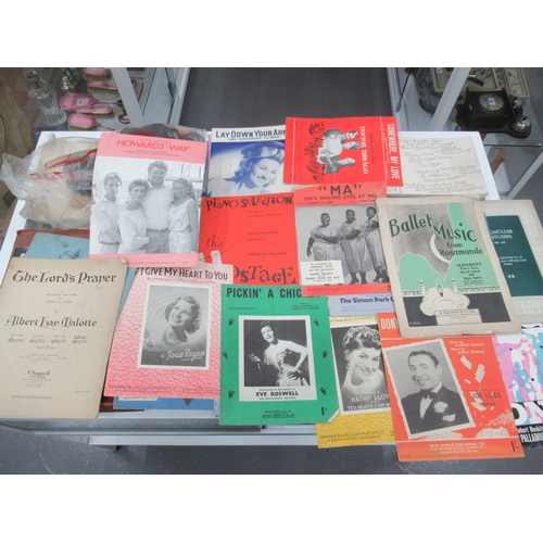 160 - Old books, sheet music etc including dancing shoes