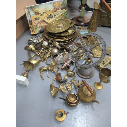 231 - Large box of brass ware