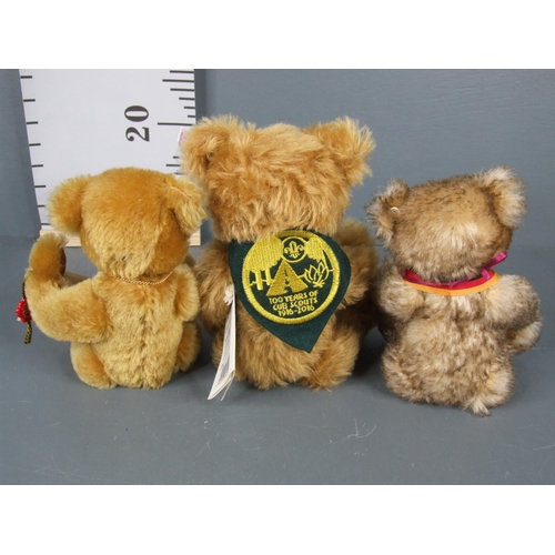 1 - 3 steiff teddy bears 
1 is 100 years cub scouts 1916-2016