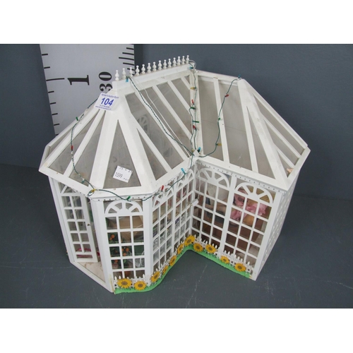 104 - Dolls house conservatory + content's