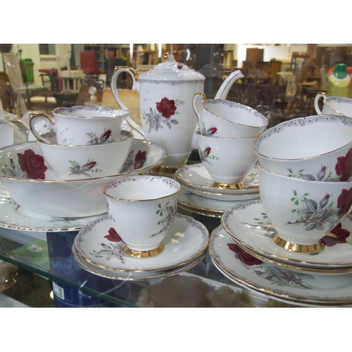 12 - 4 China tea sets (1 set missing one cup)