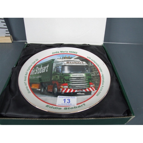 13 - Eddie Stobart FIO curtain side truck boxed new plus plates