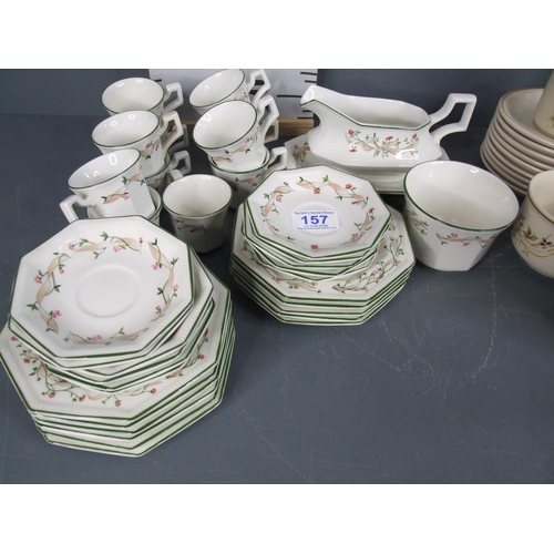 157 - Box eternal bow & harvest tea ware & Marks and Spencer's pottery