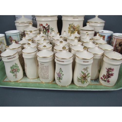 16 - Flower fairy spice jars + lidded pots and mugs