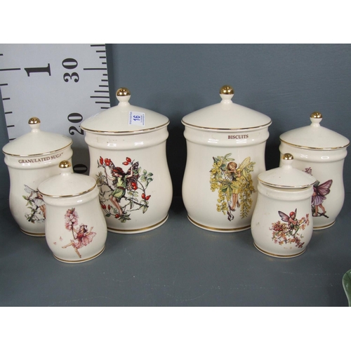 16 - Flower fairy spice jars + lidded pots and mugs