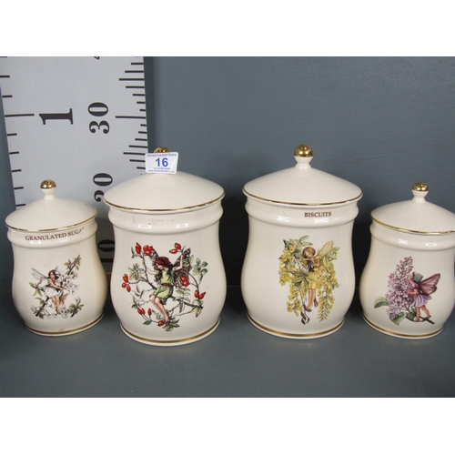 16 - Flower fairy spice jars + lidded pots and mugs