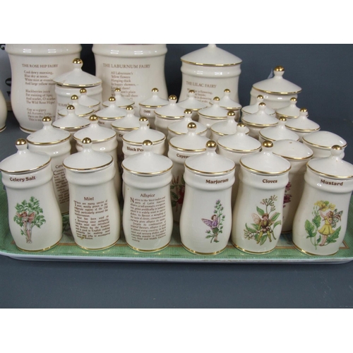 16 - Flower fairy spice jars + lidded pots and mugs