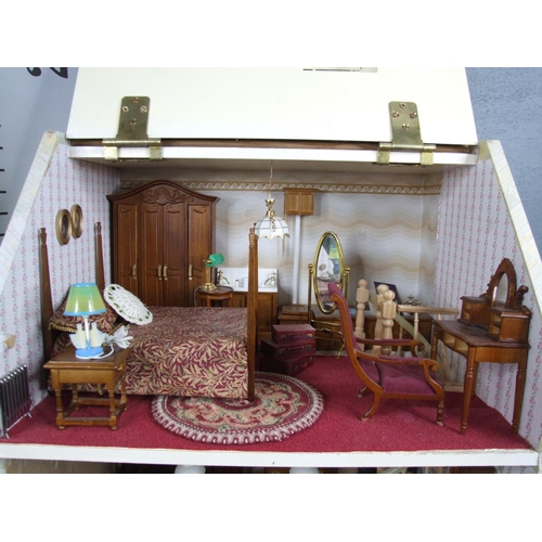 174 - Light up dolls house with furniture