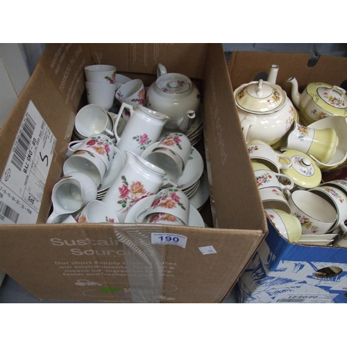 190 - 2 boxes tea ware