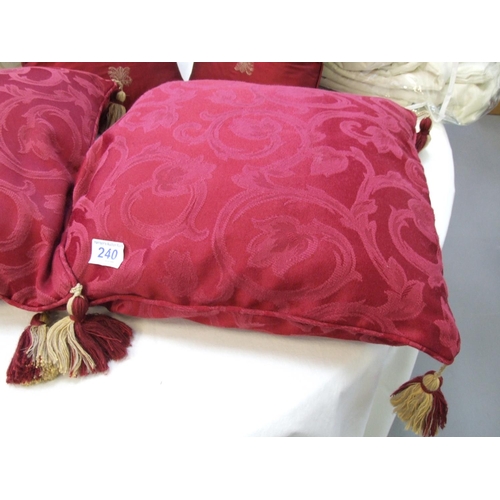 240 - 2 Bedspread throws + 1 light shade + cushion