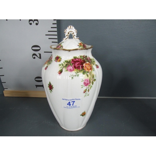 47 - 3 Royal albert country rose lidded pots