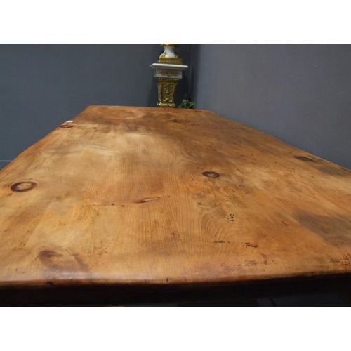 477 - Large pine farmhouse table 7 ft x 3 ft