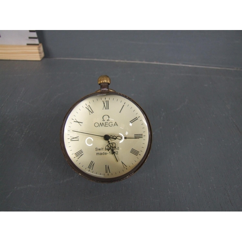 54 - Brass round clock