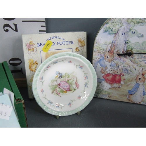 83 - Beswick peter pocket + clock + money box + picture frame