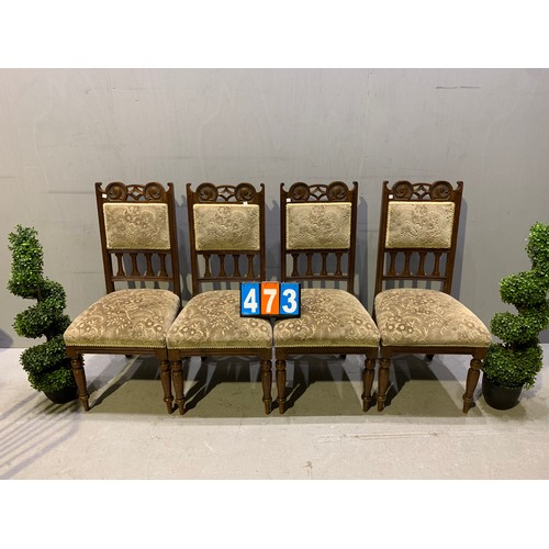 473 - Set of 4 Edwardian chairs