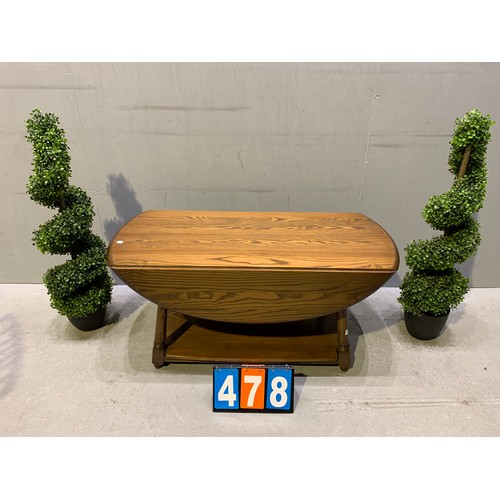 478 - Ercol drop leaf coffee table