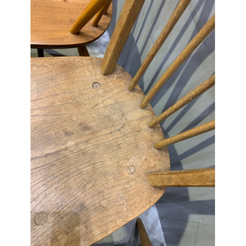 480 - 4 Ercol dining chairs (poor condition and seen in additional pictures