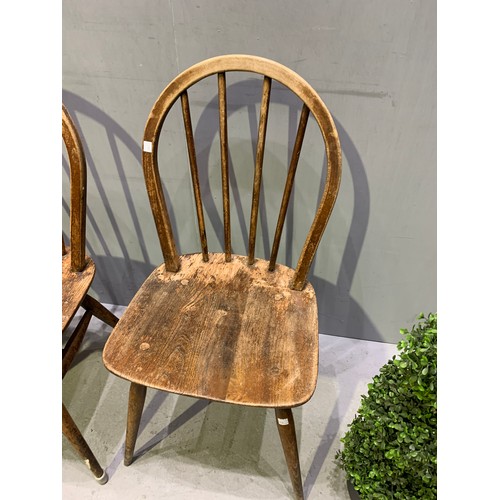 481 - 4 Ercol chairs (poor condition as seen in pictures)