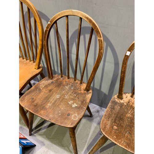 481 - 4 Ercol chairs (poor condition as seen in pictures)