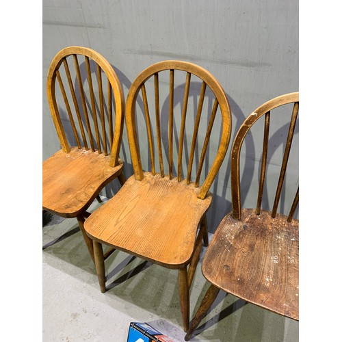 481 - 4 Ercol chairs (poor condition as seen in pictures)