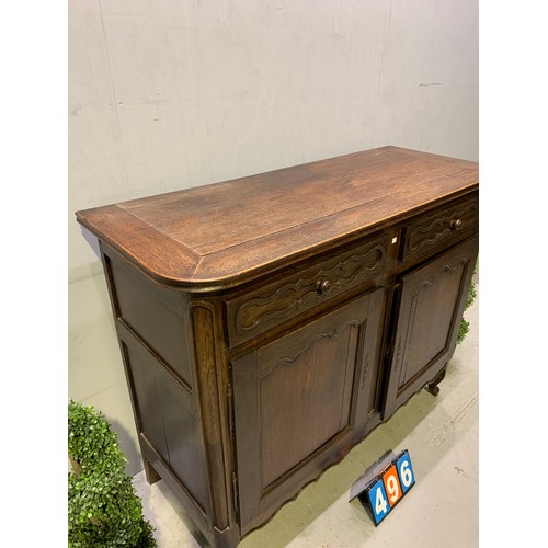 496 - Antique oak French cabinet