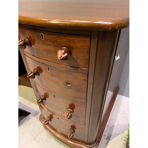 501 - Victorian mahogany desk missing 2 handles