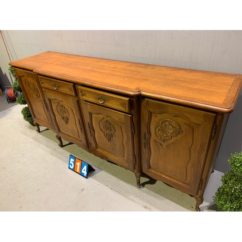 514 - Large French oak sideboard