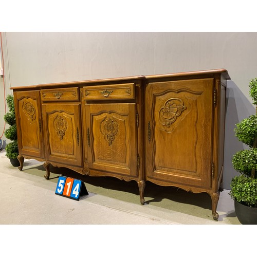 514 - Large French oak sideboard
