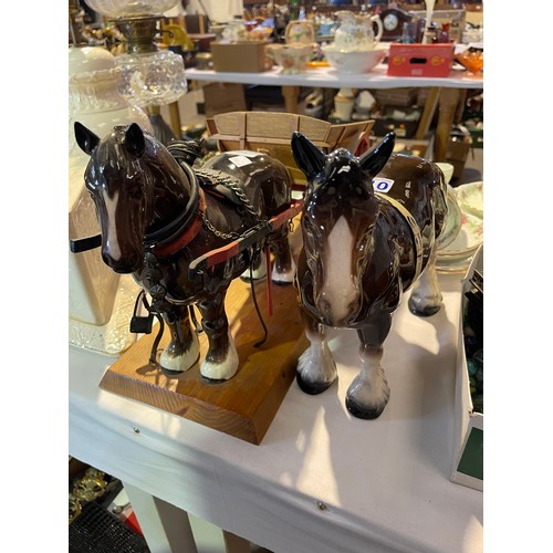 110 - Shire horse & cart + shire horse