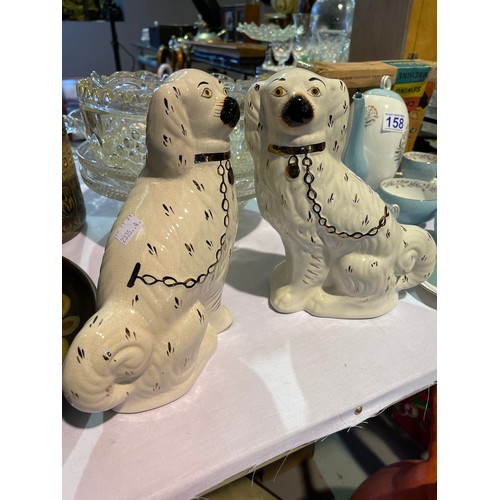 159 - Pair Staffordshire dogs