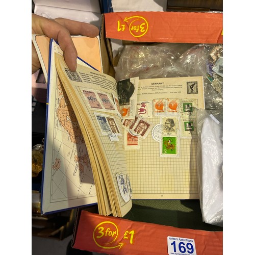 169 - Box stamps & books