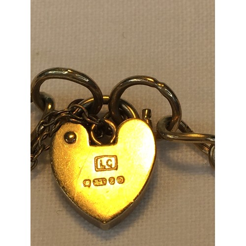 374 - 9ct Gold charm bracelet 13.5g