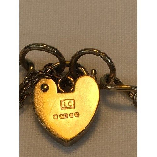 374 - 9ct Gold charm bracelet 13.5g