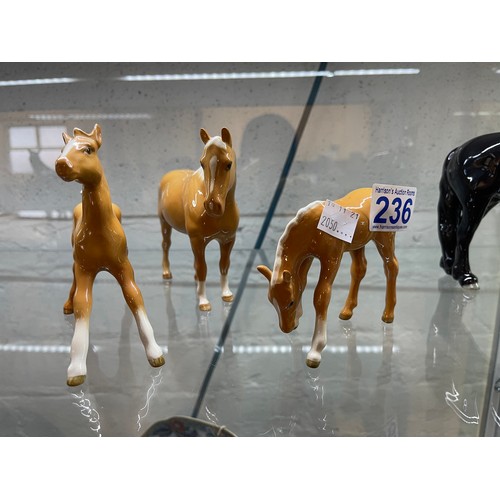 236 - 3 Beswick Horses No damage