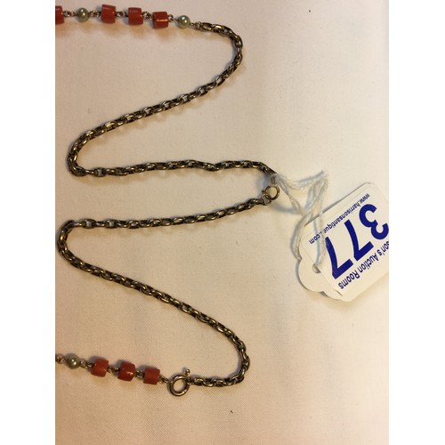 377 - 9ct gold necklace 19.4g total weight