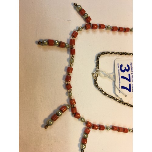 377 - 9ct gold necklace 19.4g total weight