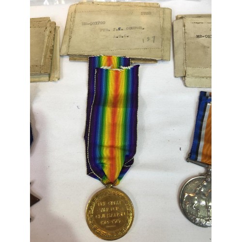 330 - WW1 British Medals x 3 full sets.